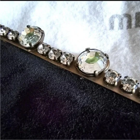 Miu Miu Black Clutch with Crystal Accents - Picture 7 of 9